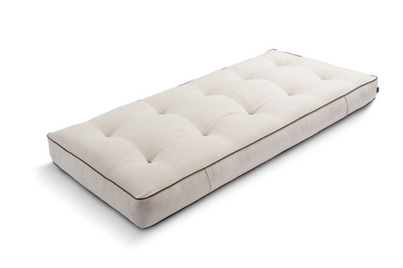 Matras 90x200 natuur met wol, latex en 2x kokos - Futon Pascall Comfort Wool Hard Kedro Linnen