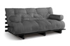 Slaapbank 180x200 - Slim Exclusive Black - Pascall Futon Grijs
