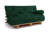 Opvouwbare bank 160x200 - Slim Comfort Classic - Pascall Futon Flesgroen