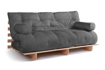 Slaapbank 180x200 - Slim Comfort Classic - Pascall Futon Grijs
