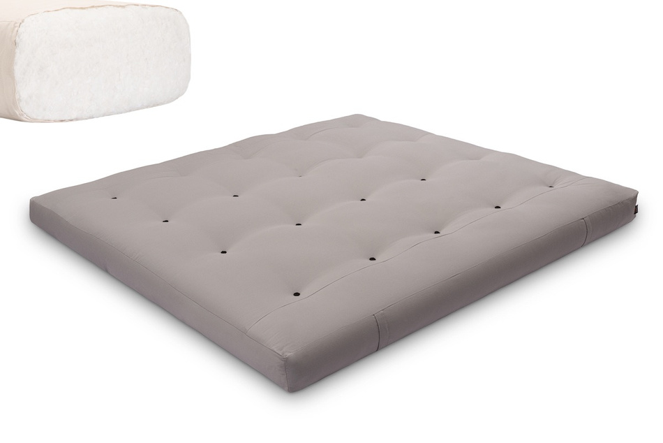 Matras 180x200 naturel - Futon Pascall Comfort Natural Grijs