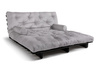 Opvouwbare bank 180x200 - Slim Basic Black - Pascall Futon Dove Ash