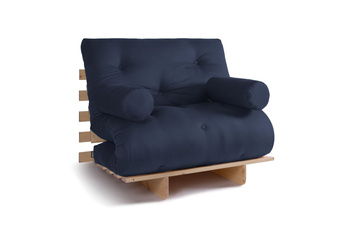 Opvouwbare bank 90x200 - Slim Exclusive Classic - Pascall Futon Marineblauw
