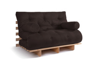 Slaapbank 120x200 - Slim Exclusive Classic - Pascall Futon Bruin