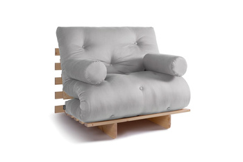 Opvouwbare bank 90x200 - Slim Comfort Classic - Pascall Futon Dove Ash