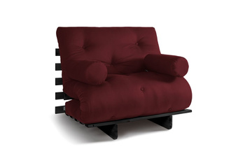 Opvouwbare bank 90x200 - Slim Exclusive Black - Pascall Futon Maroon