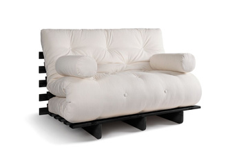 Slaapbank 120x200 - Slim Exclusive Black - Pascall Futon Ecru