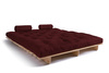 Slaapbank 180x200 - Slim Comfort Classic - Pascall Futon Maroon