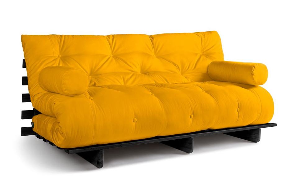 Slaapbank 180x200 - Slim Basic Black - Pascall Futon Honing