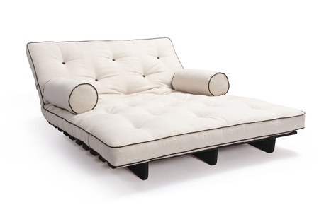 Slaapbank 140x200 - Slim Exclusive Kedro Black - Pascall Futon Linnen