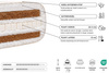 Matras 160x200 natuur met latex en 2x kokos - Futon Pascall Comfort Relax Hard Kedro Ecru