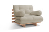 Tuinbank 90x200 opvouwbaar - Freedom Classic - Pascall Futon Gris