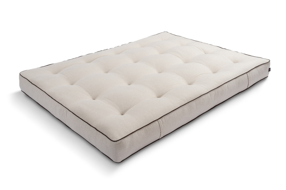 Matras 180x200 natuur met wol, latex en 2x kokos - Futon Pascall Comfort Wool Hard Kedro Linnen