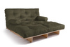 Slaapbank 140x200 - Slim Basic Classic - Pascall Futon Khaki