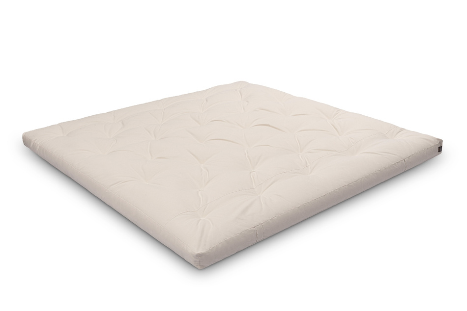 Matras 200x200 natuur - Futon Pascall Slim Natural Khaki