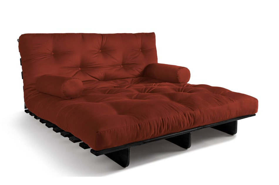 Slaapbank 140x200 - Slim Basic Black - Pascall Futon Metselwerk