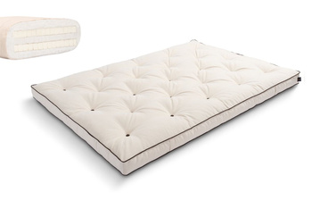 Matras 140x200 natuur met latex - Futon Pascall Slim Duo Latex Kedro Ecru
