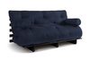 Opvouwbare bank 160x200 - Slim Basic Black - Pascall Futon Marineblauw