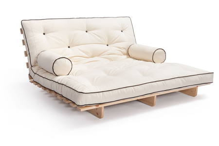 Opvouwbare bank 160x200 - Slim Exclusive Kedro Classic - Pascall Futon Ecru