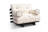 Opvouwbare bank 90x200 - Slim Basic Kedro Black - Pascall Futon Ecru