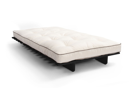 Opvouwbare bank 90x200 - Slim Exclusive Kedro Black - Pascall Futon Ecru