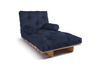Opvouwbare bank 90x200 - Slim Exclusive Classic - Pascall Futon Marineblauw