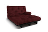 Slaapbank 120x200 - Slim Exclusive Black - Pascall Futon Maroon