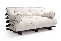 Opvouwbare bank 160x200 - Slim Basic Kedro Black - Pascall Futon Linnen