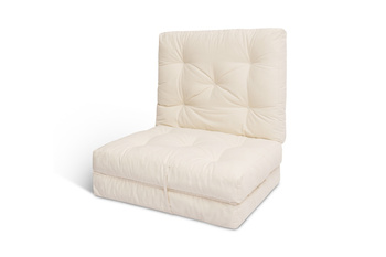 Vouwmatras 80x200 met latex - Futon Pascall Flex Latex Ecru