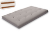 Matras 120x200 natuur met latex en 2x kokos - Futon Pascall Comfort Relax Hard Grijs