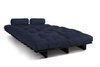 Slaapbank 140x200 - Slim Basic Black - Pascall Futon Marineblauw