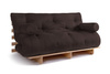 Opvouwbare bank 160x200 - Slim Basic Classic - Pascall Futon Bruin