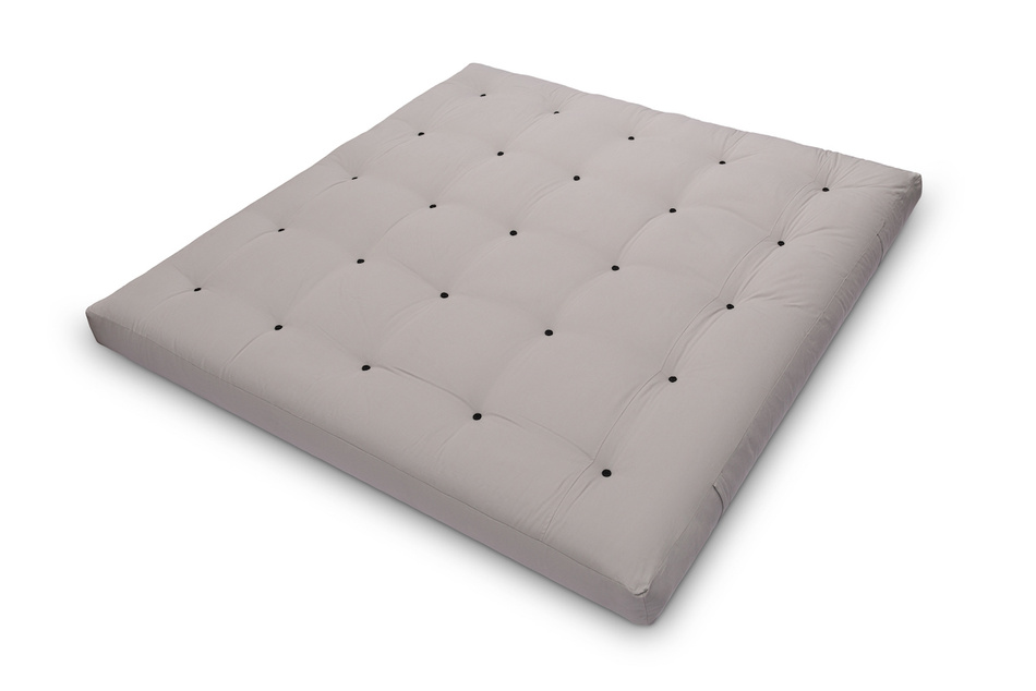 Matras 200x200 naturel - Futon Pascall Medium Natural Grijs