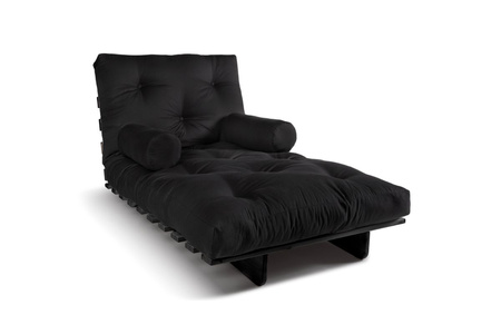 Vouwbank 90x200 - Slim Exclusive Black - Pascall Futon Zwart