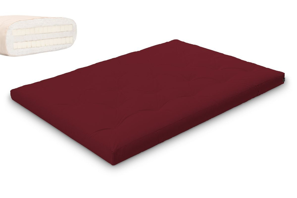 Matras 140x200 natuur met latex - Futon Pascall Slim Duo Latex Maroon