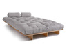 Opvouwbare bank 140x200 - Slim Exclusive Classic - Pascall Futon Dove Ash
