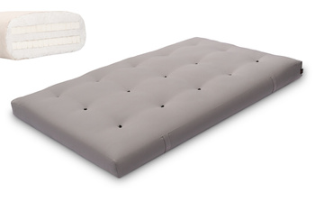 Futon Pascall Medium Duo Latex - Matras 120x200 Grijs - natuur met latex