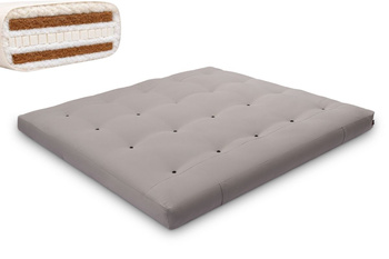 Matras 180x200 natuur met wol, latex en 2x kokos - Futon Pascall Comfort Wool Hard Grijs
