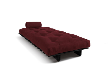 Opvouwbare bank 90x200 - Slim Comfort Black - Pascall Futon Maroon