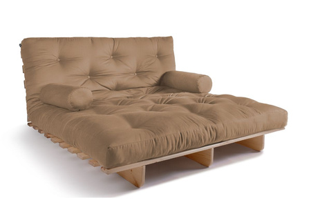 Slaapbank 140x200 - Slim Exclusive Classic - Pascall Futon Beige
