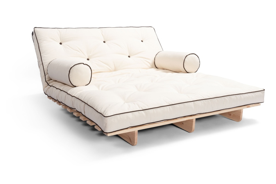 Slaapbank 120x200 - Slim Exclusive Kedro Classic - Pascall Futon Ecru