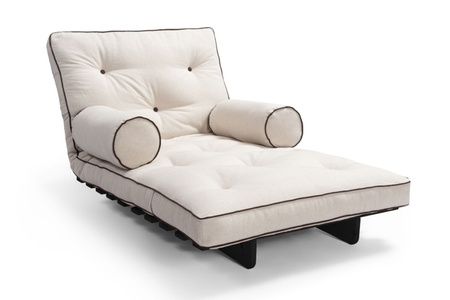 Opvouwbare bank 90x200 - Slim Exclusive Kedro Black - Pascall Futon Linnen