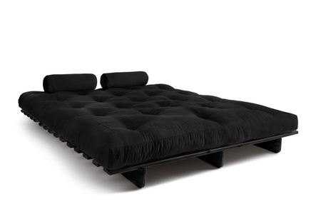 Vouwbank 160x200 - Slim Basic Black - Pascall Futon Zwart