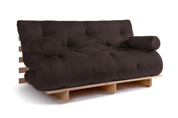 Opvouwbare bank 160x200 - Slim Basic Classic - Pascall Futon Bruin
