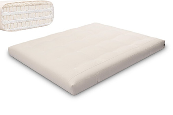 Matras 160x200 natuur met latex - Futon Pascall Comfort Trio Latex Wool Ecru