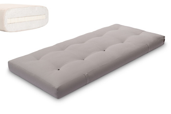 Futon Pascall Medium Latex - Matras 90x200 Grijs - natuur met latex