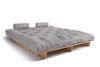 Opvouwbare bank 180x200 - Slim Comfort Classic - Pascall Futon Dove Ash