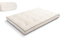 Matras 120x200 natuur met latex - Futon Pascall Medium Duo Latex Kedro Ecru