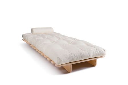 Opvouwbare bank 90x200 - Slim Basic Classic - Pascall Futon Ecru