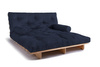 Opvouwbare bank 160x200 - Slim Basic Classic - Pascall Futon Marineblauw